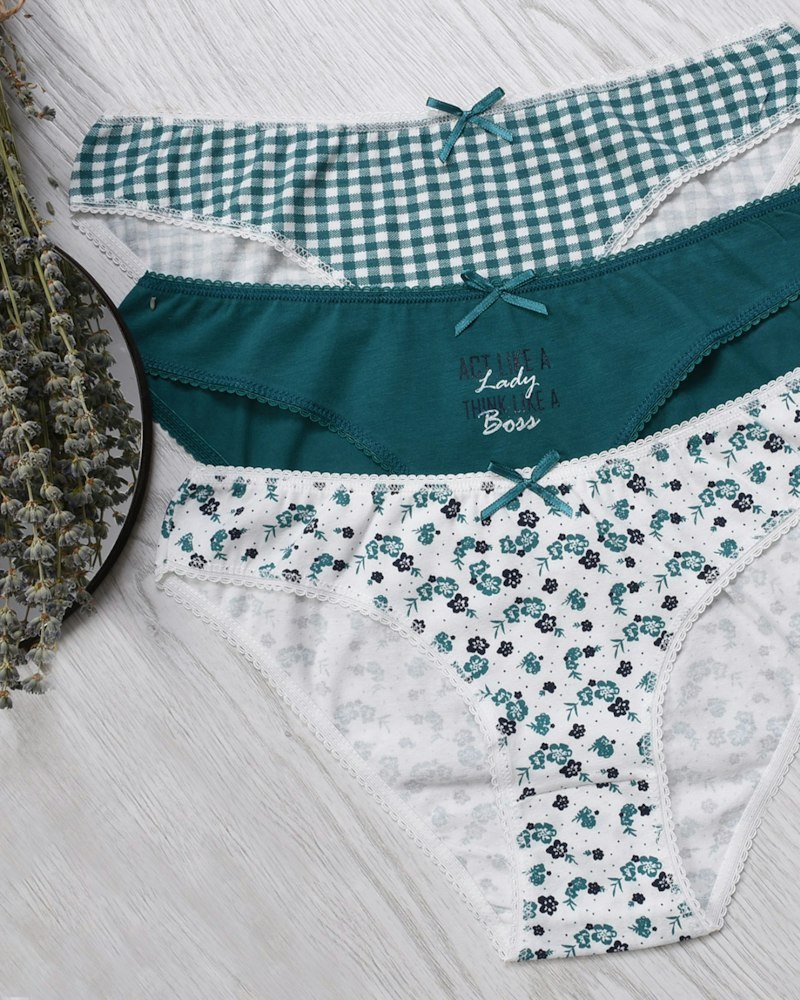 Cotton Mid-Rise Briefs (Pack of 3) — Panties price in Pakistan